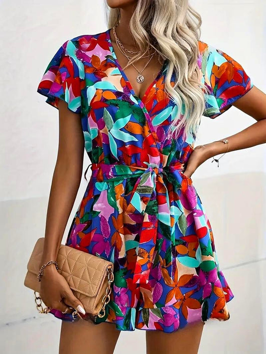 Vibrant Flora Romper