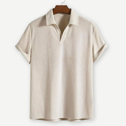 Ribbed Johnny Collar Polo