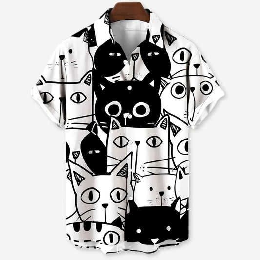 Relaxed Panda Cats Shirt