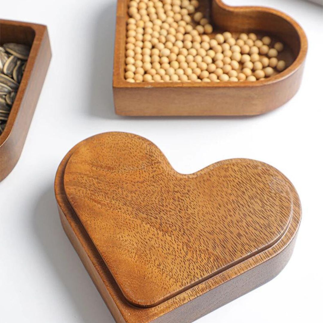 Heart-Shaped Walnut Tray