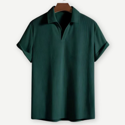 Ribbed Johnny Collar Polo