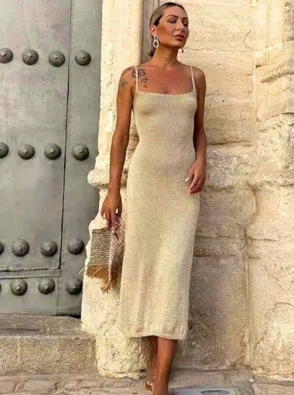 Ibiza Gold Summer Dress