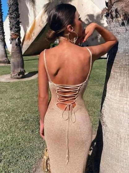 Ibiza Gold Summer Dress