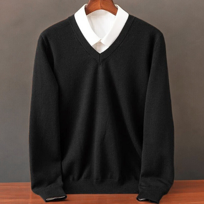 Olympia Cashmere V-Neck Sweater