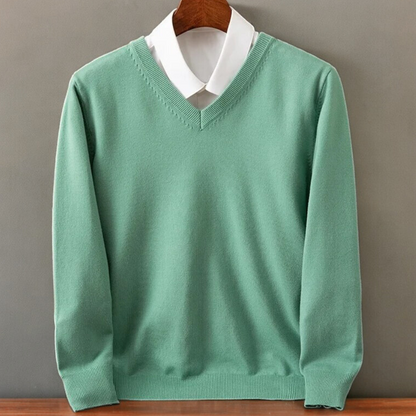 Olympia Cashmere V-Neck Sweater