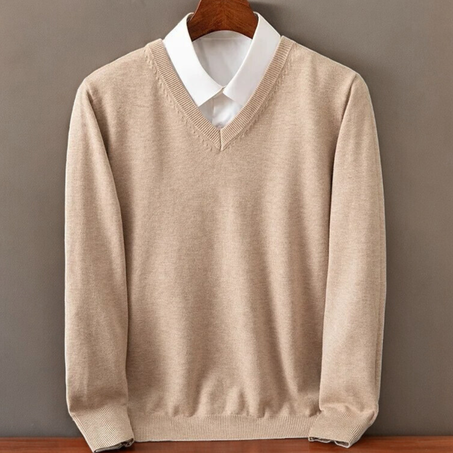 Olympia Cashmere V-Neck Sweater