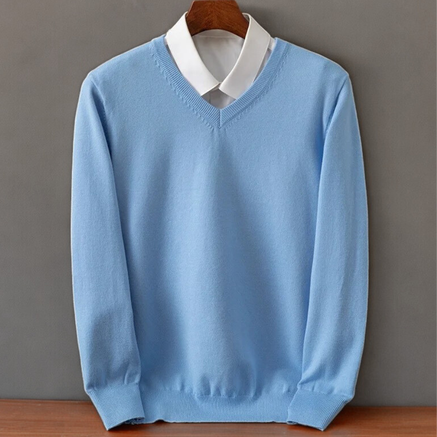 Olympia Cashmere V-Neck Sweater