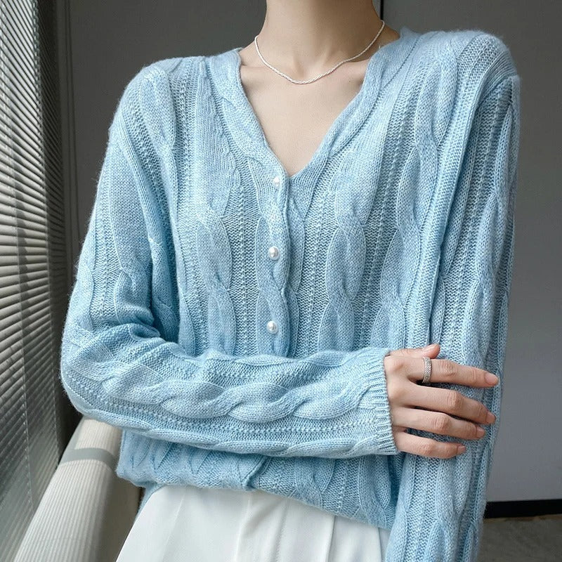 Athena 100% Wool Cardigan