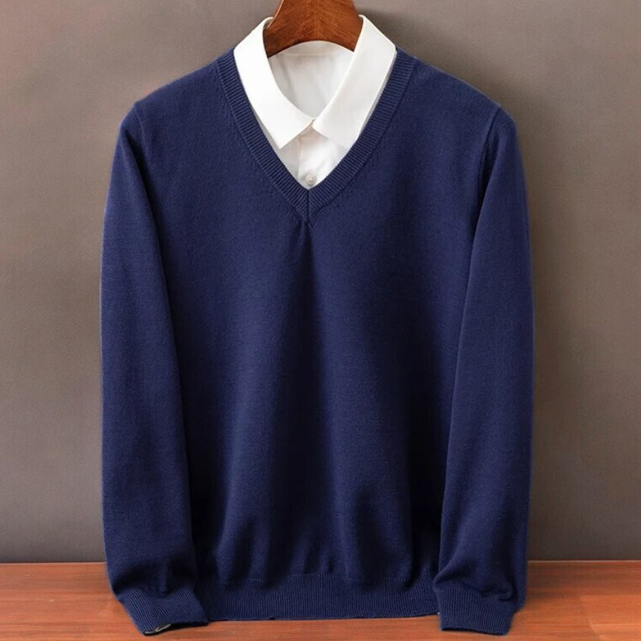 Olympia Cashmere V-Neck Sweater