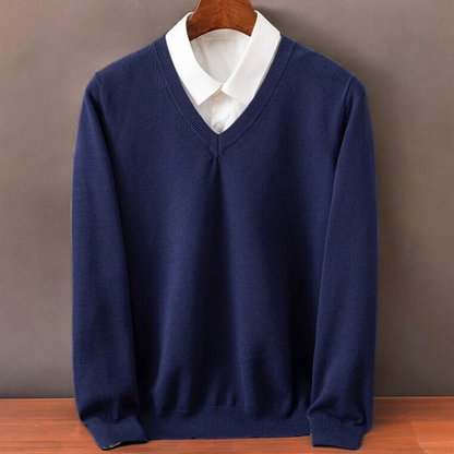 Olympia Cashmere V-Neck Sweater