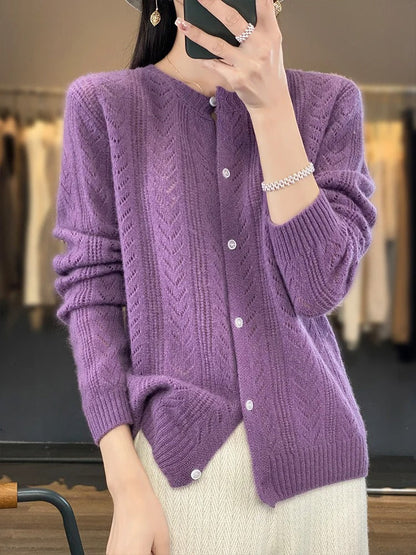 Santorini 100% Wool Cardigan